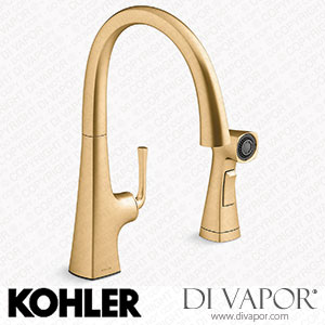 Kohler Single-Handle Kitchen Sink Tap with Two-function Side Sprayer (K-22064-2MB) Spare Parts