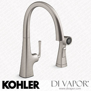 Kohler Single-Handle Kitchen Sink Tap with Two-function Side Sprayer (K-22064-VS) Spare Parts