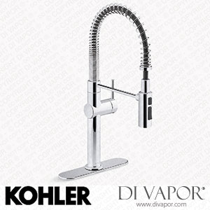 Kohler Semi-Professional Kitchen Sink Tap with Three-Function Sprayhead (K-22973-CP) Spare Parts