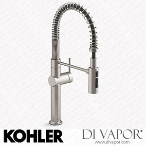 Kohler Semi-Professional Kitchen Sink Tap with Three-Function Sprayhead (K-22973-VS) Spare Parts
