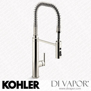 Kohler Semi-Professional Kitchen Sink Tap with Three-Function Sprayhead (K-24982-CP) Spare Parts