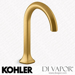 Kohler Bathroom Sink Tap Spout with Cane Design, 0.5 GPM (K-27008-N-2MB) Spare Parts
