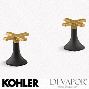 Kohler Cross Bathroom Sink Tap Handles (K-27010-3-BMB) Spare Parts