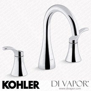 Kohler Widespread Bathroom Sink Tap, 1.2 GPM (K-27390-4-CP) Spare Parts