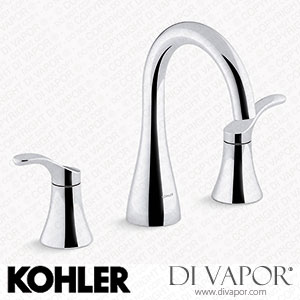 Kohler Widespread Bathroom Sink Tap, 1.0 GPM (K-27390-4K-CP) Spare Parts
