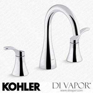 Kohler Widespread Bathroom Sink Tap, 1.0 GPM (K-27390-4N-CP) Spare Parts