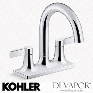 Kohler Centerset Bathroom Sink Tap, 0.5 GPM (K-28124-4N-CP) Spare Parts