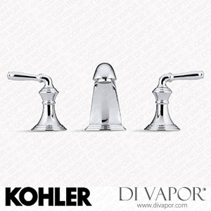 Kohler Widespread Bathroom Sink Tap with Lever Handles, 1.2 GPM (K-394-4-PB) Spare Parts