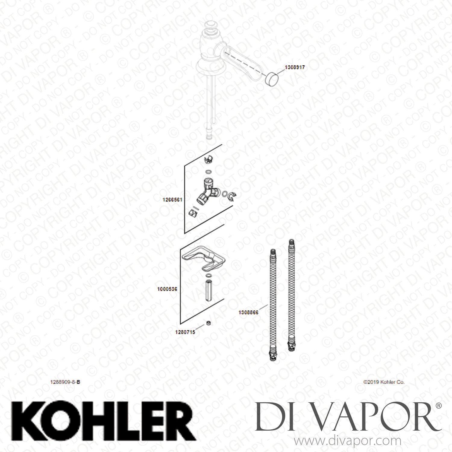 "Kohler Bathroom Sink Tap Spout with Flume Design, 1.2 GPM (K72761BL