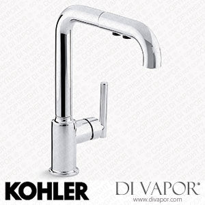 Kohler Pull-Out Kitchen Sink Tap with Three-Function Sprayhead (K-7505-CP) Spare Parts