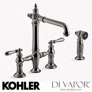 Kohler Two-Hole Bridge Kitchen Sink Tap with Side Sprayer (K-76519-4-TT) Spare Parts