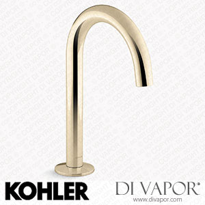 Kohler Wall-Mount Bathroom Sink Tap Spout with Ribbon Design, 1.2 GPM (K-77967-AF) Spare Parts