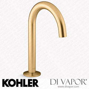 Kohler Wall-Mount Bathroom Sink Tap Spout with Ribbon Design, 1.2 GPM (K-77967-BN) Spare Parts