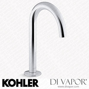 Kohler Wall-Mount Bathroom Sink Tap Spout with Ribbon Design, 1.2 GPM (K-77967-CP) Spare Parts