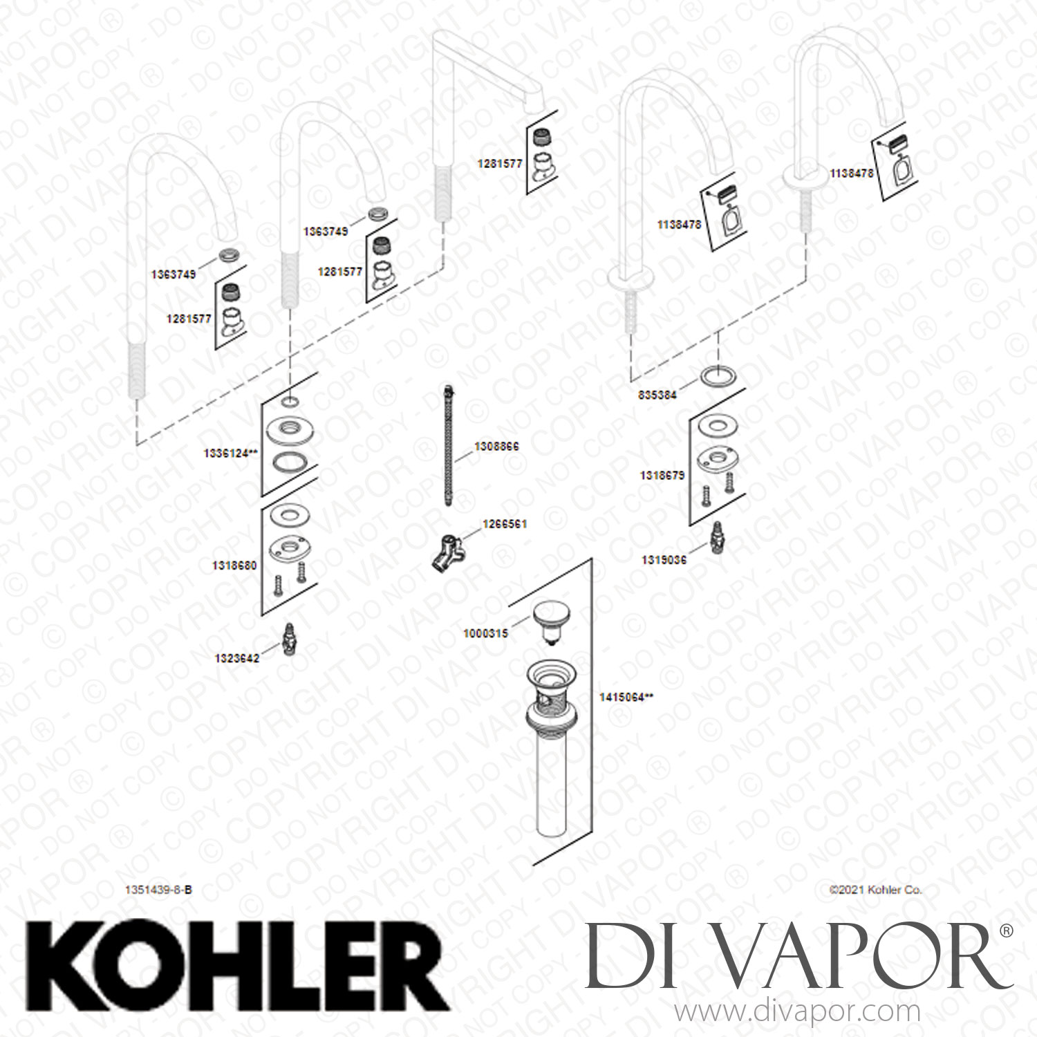 Kohler Bathroom Sink Spout with Row Design, 1.2 GPM (K77969CP) Spare
