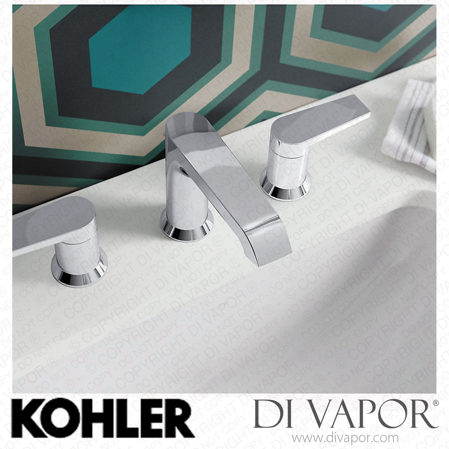 "Kohler Widespread Bathroom Sink Tap, 1.2 GPM (K970934CP) Spare Parts"