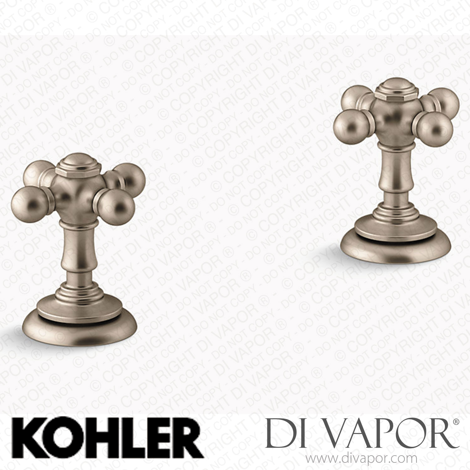 Kohler Cross Bathroom Sink Tap Handles (K980683BV) Spare Parts