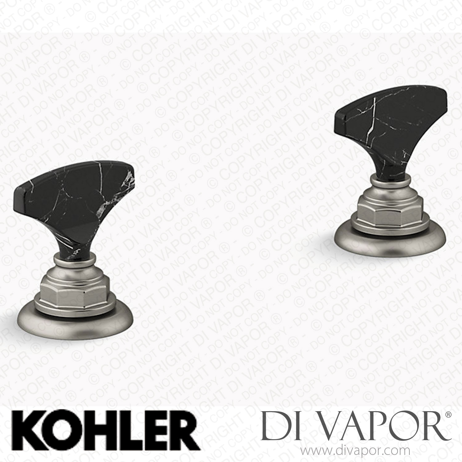 Kohler Nero Marquina THandle Bathroom Sink Tap Handles (K980686NRO