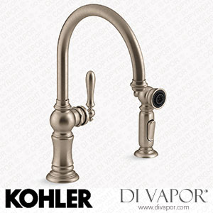 Kohler Single-Handle Kitchen Sink Tap with Two-Function Sprayhead (K-99262-BV) Spare Parts