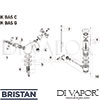 Bristan K BAS G Mixer Spare Tech Diagram