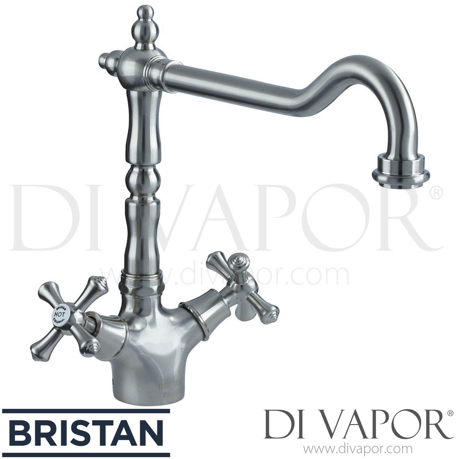 Bristan K SNK BN Colonial Easyfit Monobloc Sink Mixer - Brushed Nickel ...