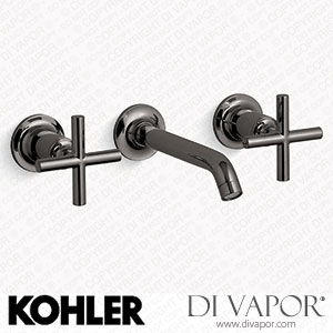 Kohler Widespread Wall-Mount Bathroom Sink Tap Trim with Cross Handles, 1.2 GPM (K-T14413-3-TT) Spare Parts