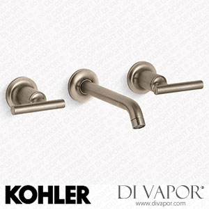 Kohler Widespread Wall-Mount Bathroom Sink Tap Trim with Lever Handles, 1.2 GPM (K-T14413-4-BV) Spare Parts