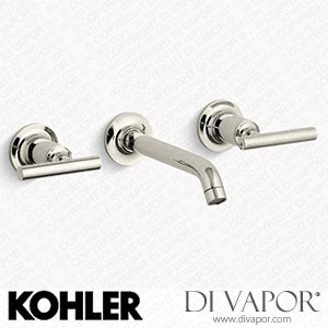 Kohler Widespread Wall-Mount Bathroom Sink Tap Trim with Lever Handles, 1.2 GPM (K-T14413-4-SN) Spare Parts