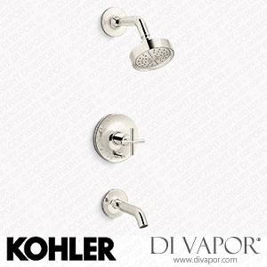 Kohler Bath and Shower Trim Kit with Push-Button Diverter and Cross Handle, 1.75 GPM (K-T14420-3G-SN) Spare Parts