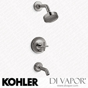 Kohler Bath and Shower Trim Kit with Push-Button Diverter and Cross Handle, 1.75 GPM (K-T14420-3G-TT) Spare Parts