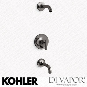 Kohler Bath and Shower Trim Kit with Push-Button Diverter and Lever Handle, without Showerhead (K-T14421-4l-TT) Spare Parts