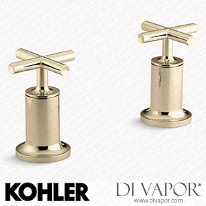 Kohler Deck or Wall-Mount Bath Faucet Handle Trim with Cross Design (K-T14429-3-AF) Spare Parts