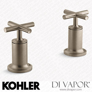 Kohler Deck or Wall-Mount Bath Faucet Handle Trim with Cross Design (K-T14429-3-BV) Spare Parts