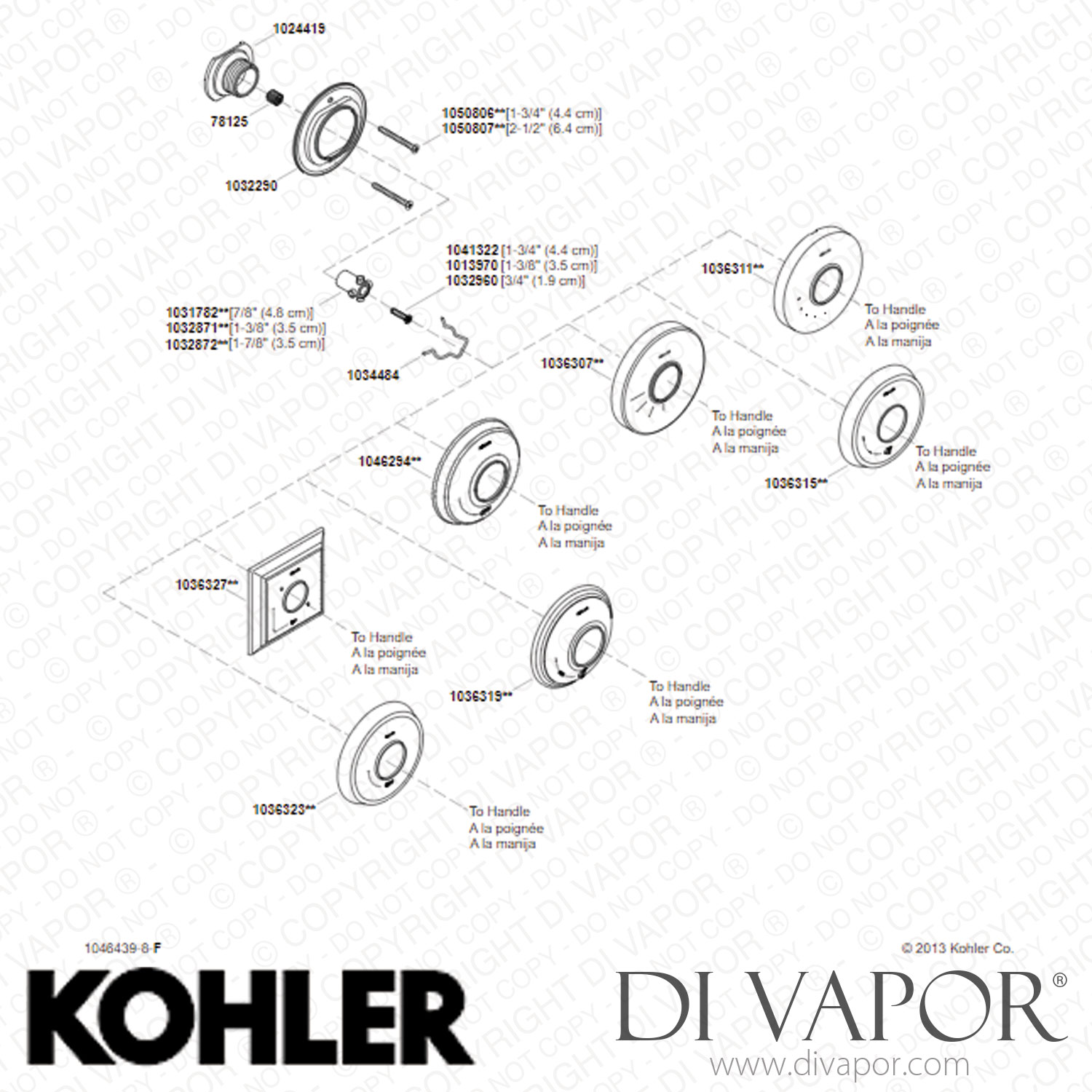 Kohler Volume Control Valve Trim with Lever Handle (KT144904CP