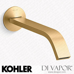 Kohler Wall-Mount Bathroom Sink Tap Spout with Ribbon Design, 1.2 GPM (K-T23888-2MB) Spare Parts