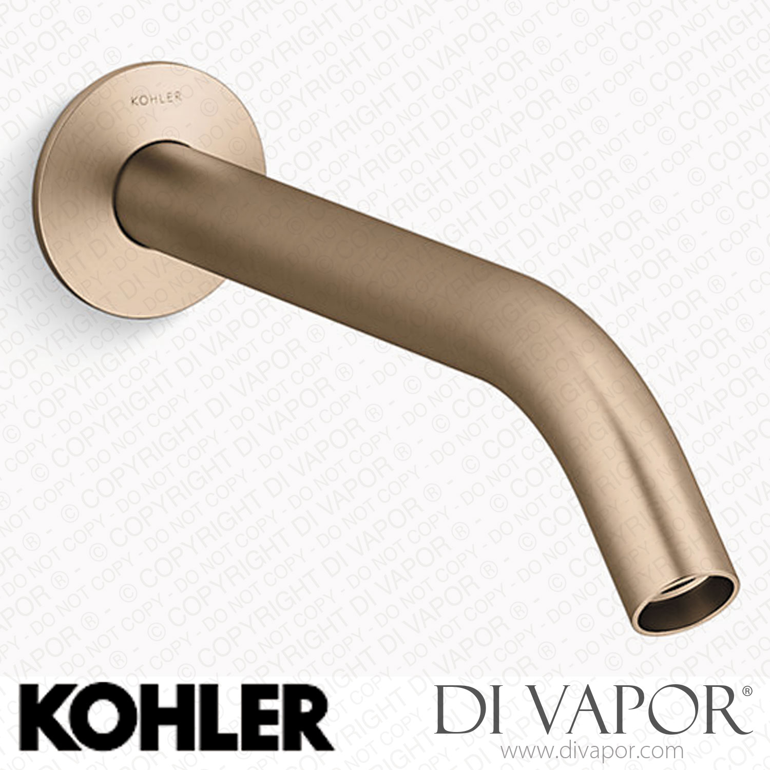 "Kohler WallMount Bathroom Sink Tap Spout with Tube Design, 1.2 GPM (K