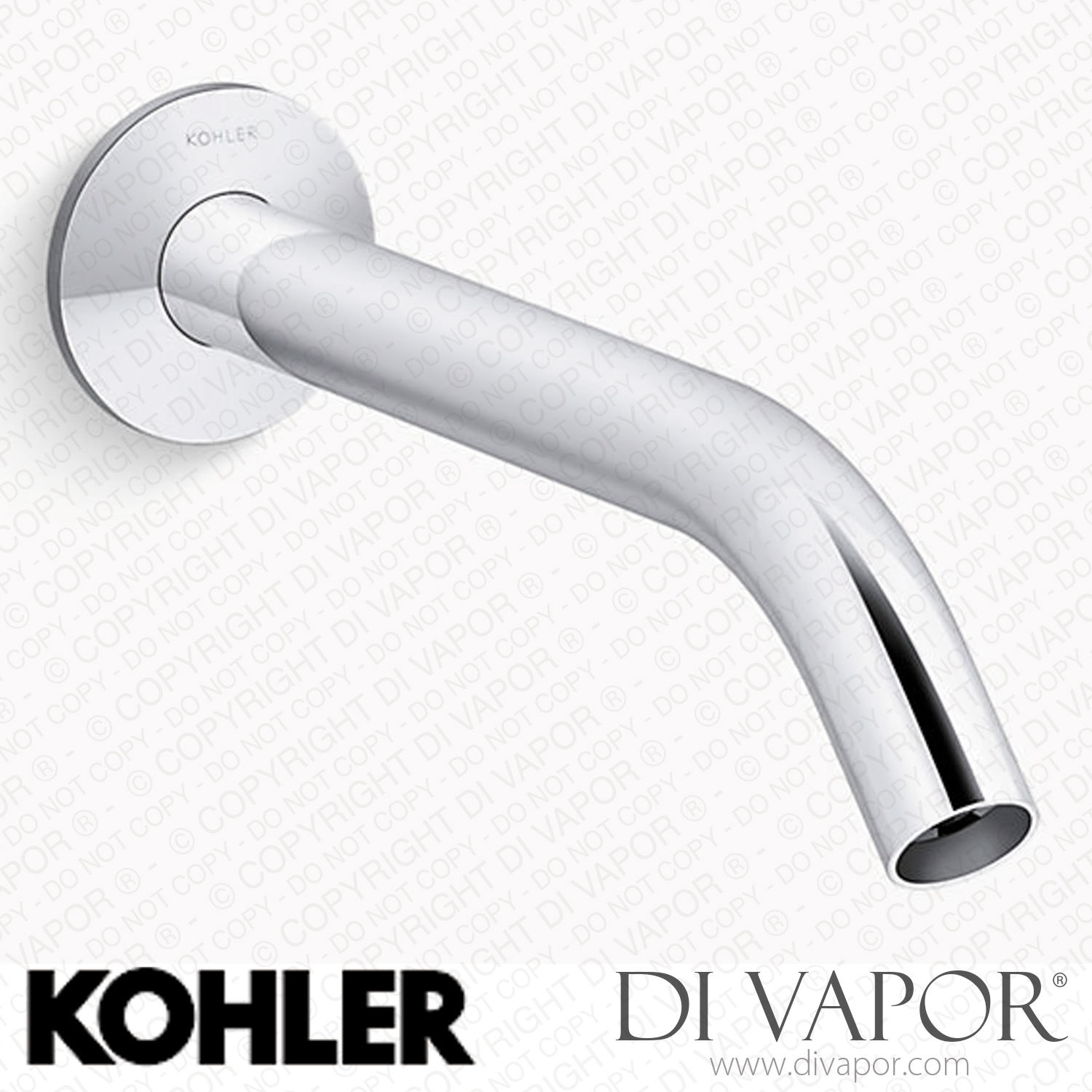 "Kohler WallMount Bathroom Sink Tap Spout with Tube Design, 1.2 GPM (K