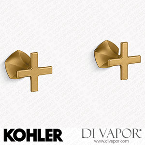 Kohler Wall-Mount Bathroom Sink Tap Cross Handle Trim (K-T27013-3-2MB) Spare Parts