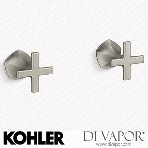 Kohler Wall-Mount Bathroom Sink Tap Cross Handle Trim (K-T27013-3-BN) Spare Parts