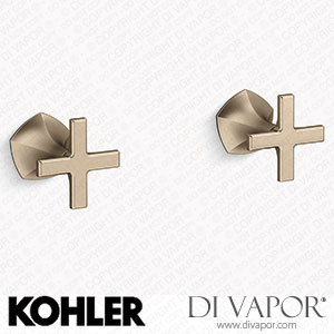Kohler Wall-Mount Bathroom Sink Tap Cross Handle Trim (K-T27013-3-BV) Spare Parts