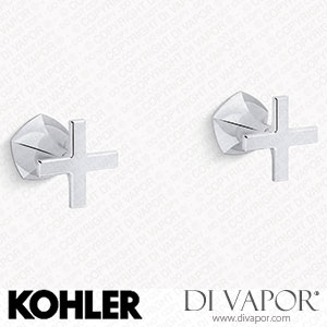 Kohler Wall-Mount Bathroom Sink Tap Cross Handle Trim (K-T27013-3-CP) Spare Parts