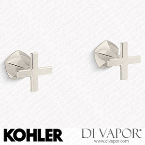 Kohler Wall-Mount Bathroom Sink Tap Cross Handle Trim (K-T27013-3-SN) Spare Parts