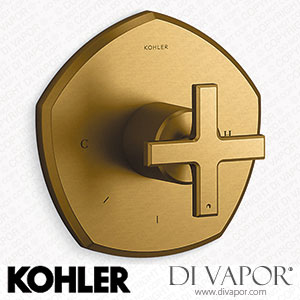 Kohler Temperature Control Valve Trim with Cross Handle (K-T27040-3-2MB) Spare Parts