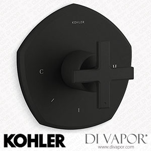 Kohler Temperature Control Valve Trim with Cross Handle (K-T27040-3-BL) Spare Parts