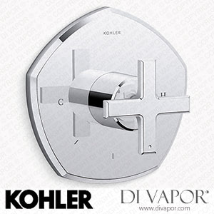 Kohler Temperature Control Valve Trim with Cross Handle (K-T27040-3-CP) Spare Parts