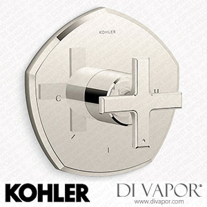 Kohler Temperature Control Valve Trim with Cross Handle (K-T27040-3-SN) Spare Parts