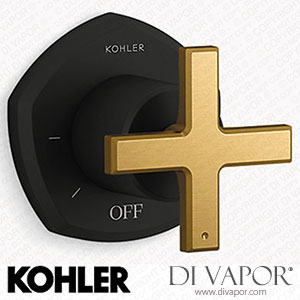 Kohler Volume Control Valve Trim with Cross Handle (K-T27041-3-BMB) Spare Parts