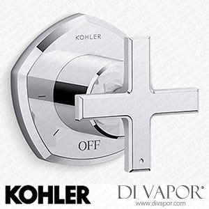 Kohler Volume Control Valve Trim with Cross Handle (K-T27041-3-CP) Spare Parts