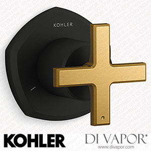 Kohler Transfer Valve Trim with Cross Handle (K-T27042-3-BMB) Spare Parts