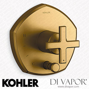 Kohler Valve Trim with Push-Button Diverter and Cross Handle (K-T27044-3-2MB) Spare Parts